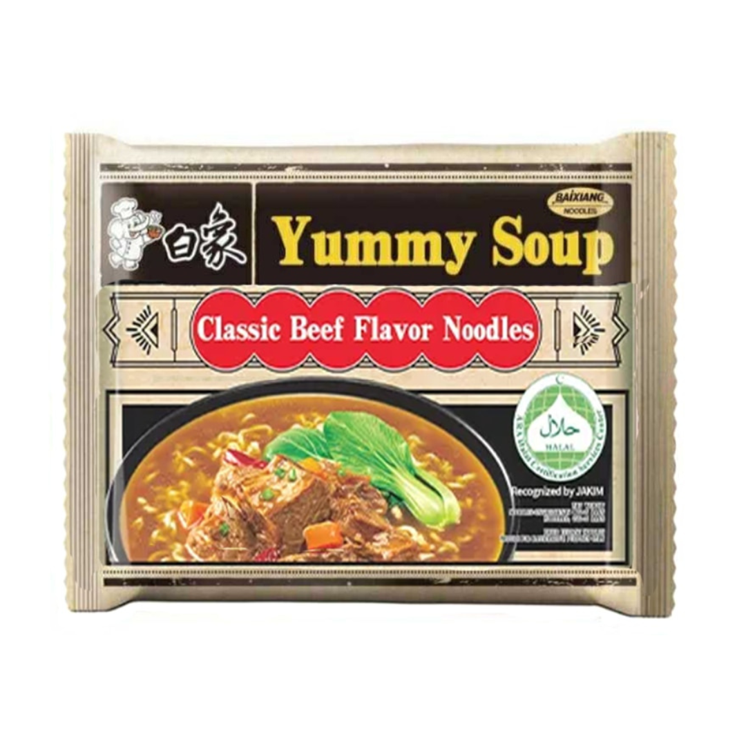 Baixiang Yummy Soup Classic Beef Flavor Noodles 96g