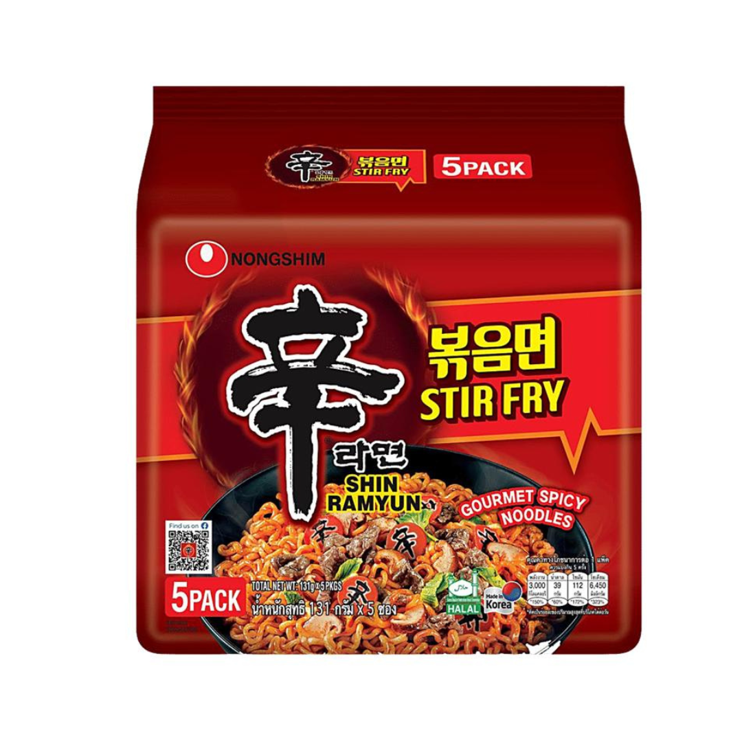 Nongshim Shin Ramyun Stir Fry 5pk 655g