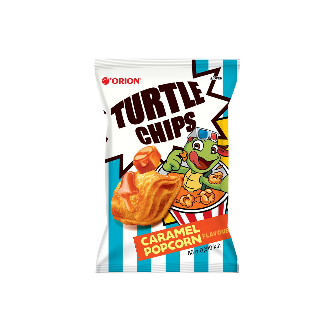 Orion Turtle Chips Caramel Popcorn 80g