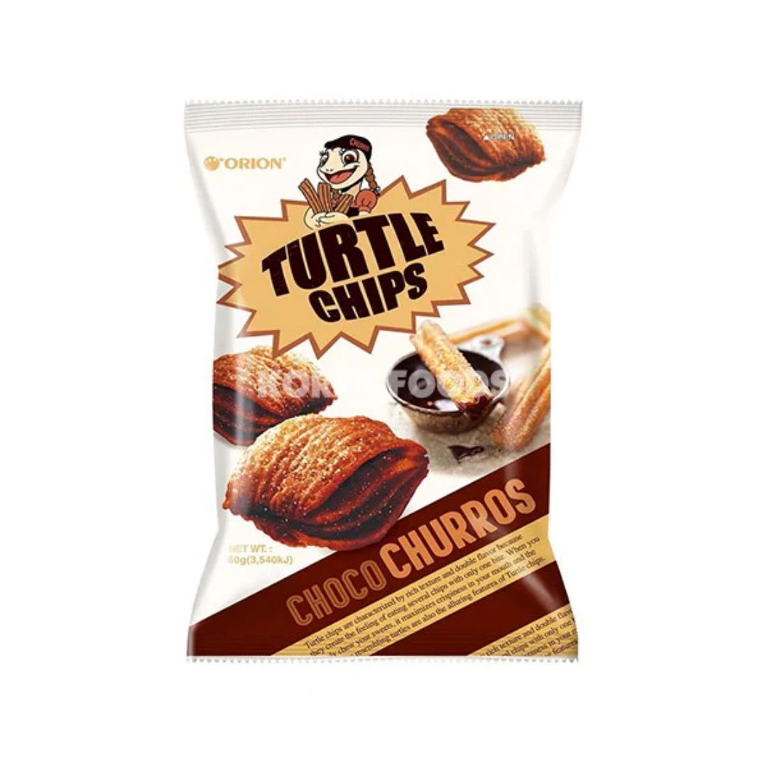 Orion Turtle Chips Chocolate Churros 80g