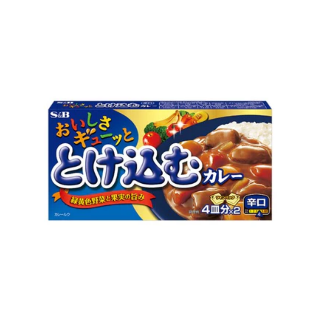 S&B Oishisa Tokekomu Curry Hot 140g