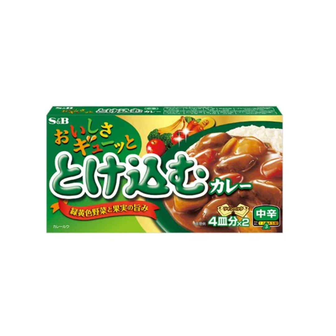 S&B Oishisa Tokekomu Curry Medium Hot 140g