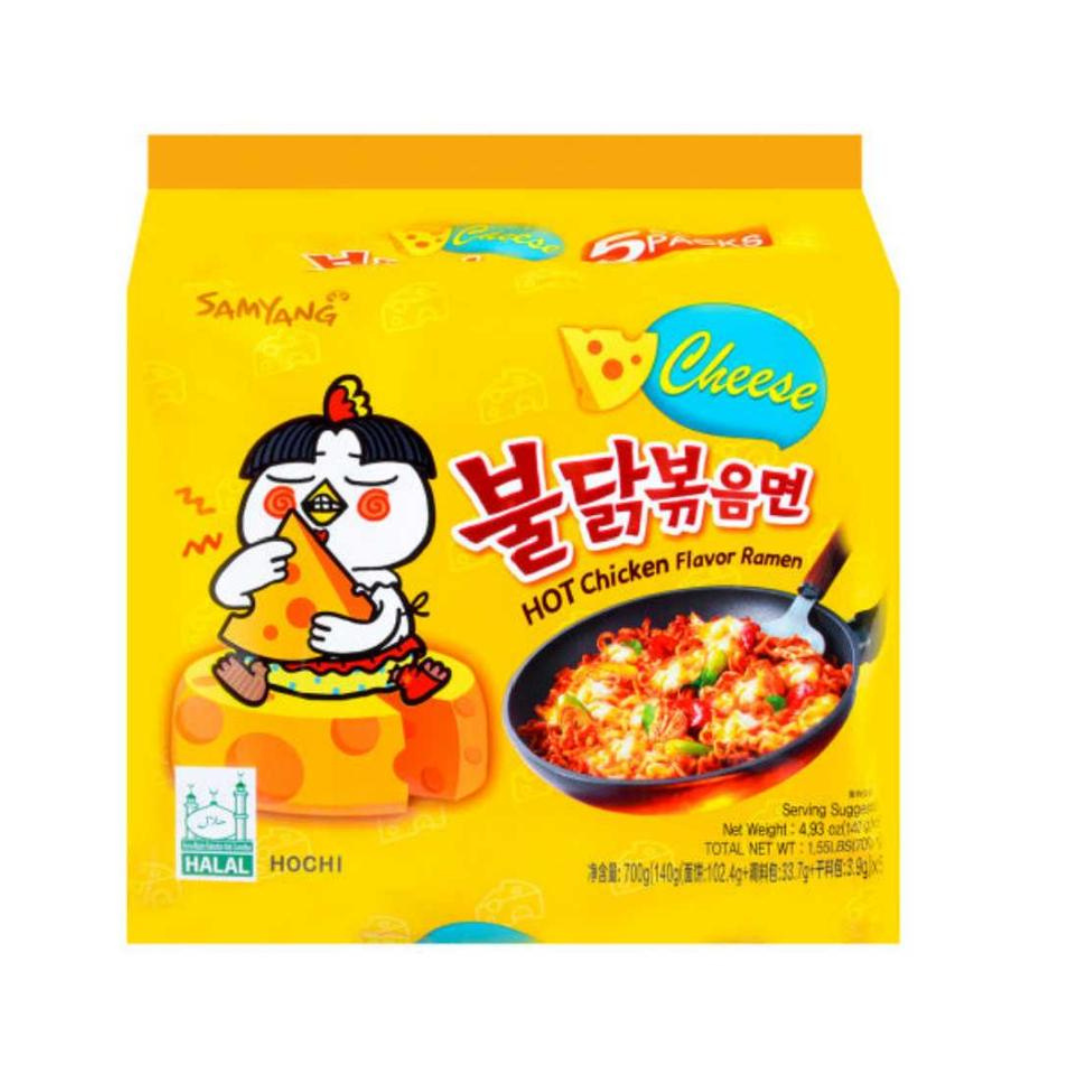 Samyang Buldak Cheese Hot Chicken Ramen 5pk 700g