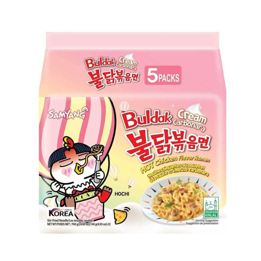 Samyang Buldak Cream Carbonara Hot Chicken  Ramen 5pk 700g